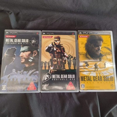 Metal Gear Solid PSP 3 Games Lot Peace Walker Portable Ops Plus Japan Import