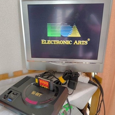 Sega Mega Drive Console System with Controller and AC Adapter Working Japan