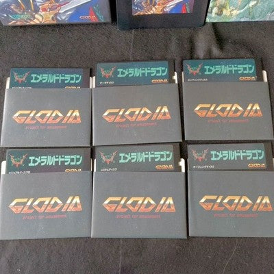 Emerald Dragon X68000 Glodia RPG Complete CIB Floppy Disk Working Rare Japan