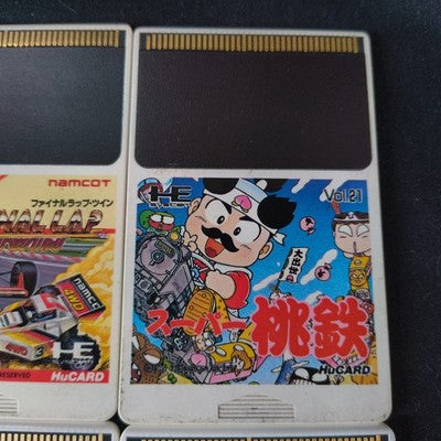Lot of 4 Japanese PC Engine Hu Cards for TurboGrafx-16, Working, Japan
