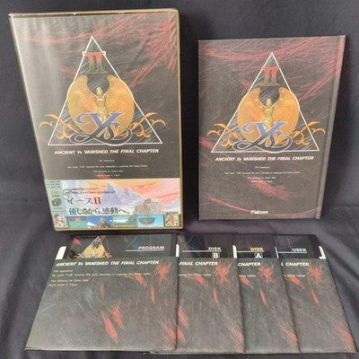 PC-8801 Ys 2 Ancient Ys Vanished The Final Chapter W/Box, manual, set, Japan