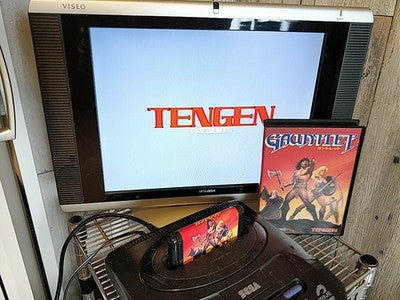 Gauntlet Sega Mega Drive Genesis Cartridge Box and Manual Set Working Japan