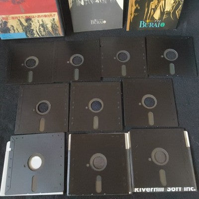 Burai Part 1 PC-8801 Riverhill Soft Complete CIB 5.25 Floppy Working Rare Japan