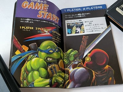 TMNT Return of the Shredder Sega Mega Drive Genesis Boxed Set Working Japan