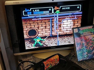 TMNT Return of the Shredder Sega Mega Drive Genesis Boxed Set Working Japan