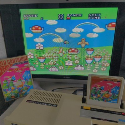 SEGA Fantasy Zone II Opa Opa no Namida Mark III Gold Cartridge Complete Japan