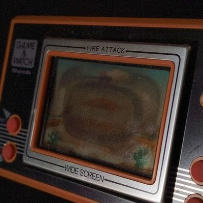 Vintage Nintendo Game & Watch FIRE ATTACK ID-29 wide Screen, Manual, Box, Japan