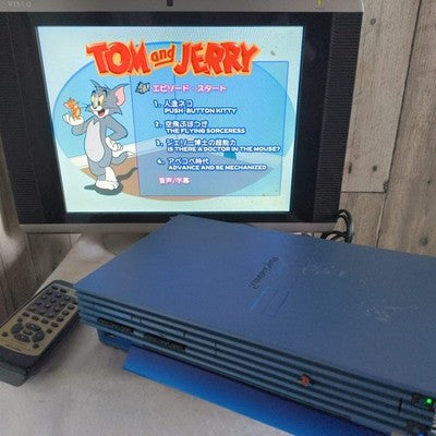 Sony PlayStation 2 Blue Color Console PS2, w/ Accesorries, Region-J, SCPH-39000
