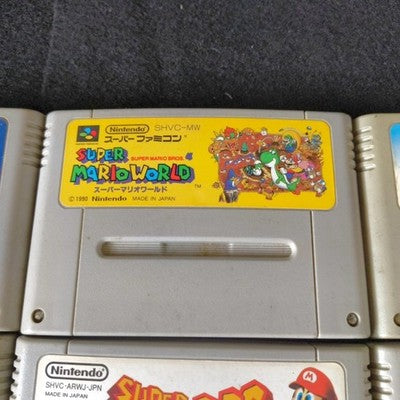 Super Famicom SFC Game Cartridge Bulk Lot of 9 Super Mario World RPG Kirby Japan