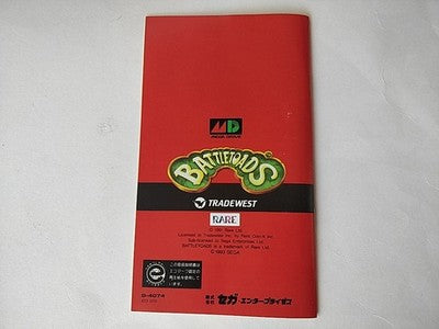 Battletoads SEGA Mega Drive Genesis Cartridge Manual Complete Boxed Working