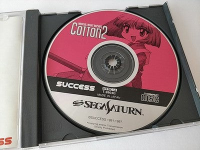 Cotton 2 Sega Saturn Shooter Game Disc Manual Boxed Set Bonus Calendar Working