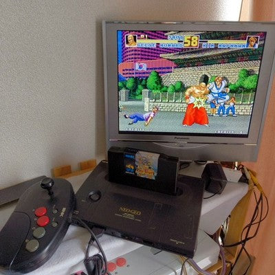 SNK Neo Geo AES, CD Official Arcade Joystick Controller Tested Working Japan