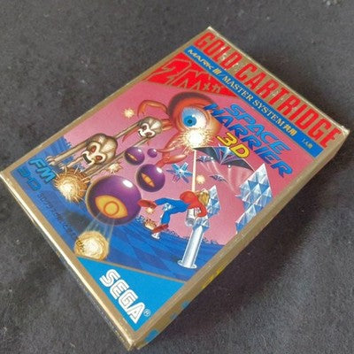 SEGA Space Harrier 3D Mark III Master System Gold Cartridge 2M Boxed Japan