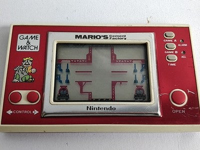 Vintage Nintendo Game and Watch Mario's Cement Factory Handheld Japan Working