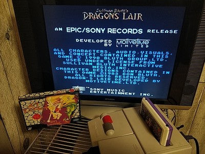 Dragon's Lair Epic Sony Records Nintendo Famicom Cartridge Manual Boxed Working
