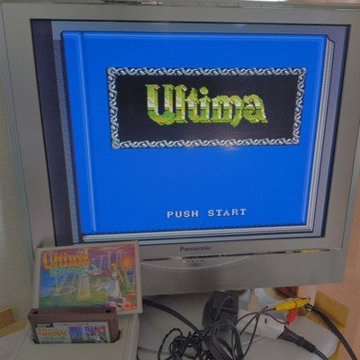Origin Ultima Quest of the Avatar Famicom FC Cartridge Box Manual Set Japan