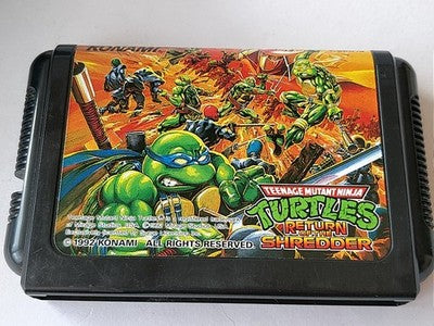 TMNT Return of the Shredder Sega Mega Drive Genesis Boxed Set Working Japan