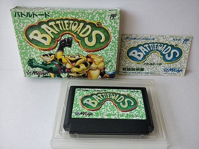 Battletoads Famicom NES Natsume Cartridge Manual Complete Boxed Japan Working