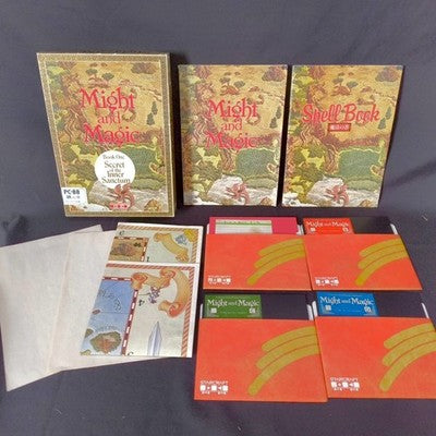 Might and Magic Book One PC-8801 Floppy Disk Game Set Working Rare Japan Import