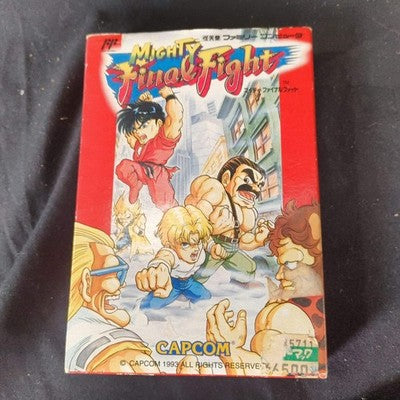 Mighty Final Fight Nintendo Famicom NES Cartridge, w/ Manual Box, Working, Japan