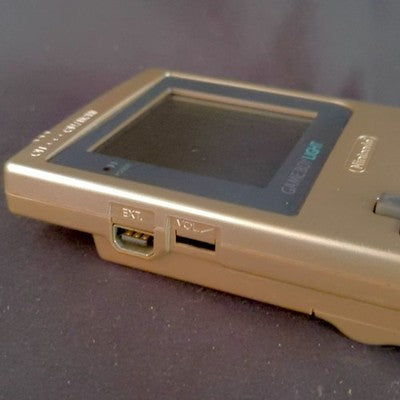 Nintendo Game Boy Light Gold Console Puzzle Bobble GB Cartridge Working Japan