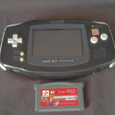 Nintendo Game Boy Advance Console Black with Game For Parts Not Working Japan