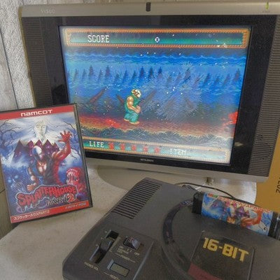 Namco Splatterhouse Part 2 Sega Mega Drive Cartridge Box Manual Working Japan