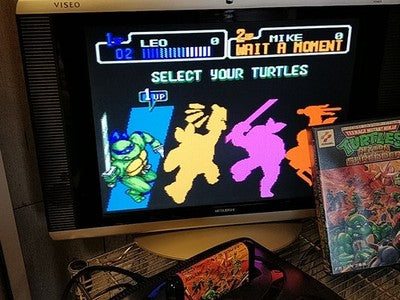 TMNT Return of the Shredder Sega Mega Drive Genesis Boxed Set Working Japan