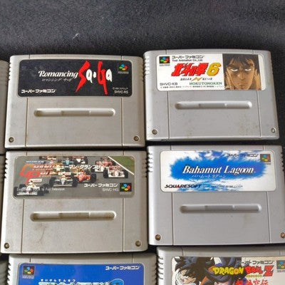 Super Famicom SFC Cartridge Bulk Lot of 16 Final Fantasy V Dragon Ball Z Japan