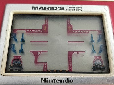 Vintage Nintendo Game and Watch Mario's Cement Factory Handheld Japan Working