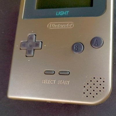 Nintendo Game Boy Light Gold Console Puzzle Bobble GB Cartridge Working Japan