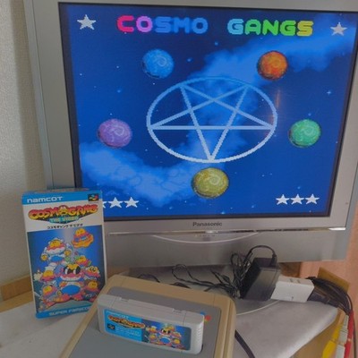 Cosmo Gang The Video Super Famicom Namcot Complete CIB Working Rare Import Japan