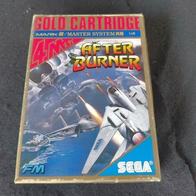 SEGA After Burner Mark III Master System Gold Cartridge 4M Complete Japan