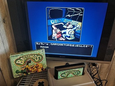 Battletoads Famicom NES Natsume Cartridge Manual Complete Boxed Japan Working