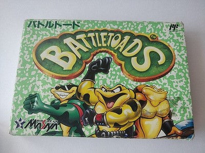 Battletoads Famicom NES Natsume Cartridge Manual Complete Boxed Japan Working