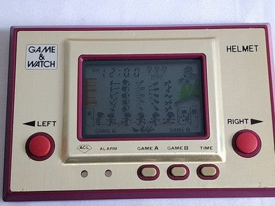 Vintage Nintendo Game and Watch Helmet LSI Screen Handheld Game Japan Working