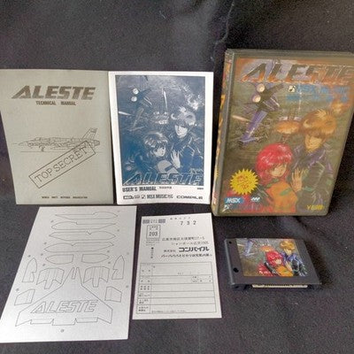 Aleste MSX2 MSX Music Compile Shooter Complete CIB Working Rare Japan Import