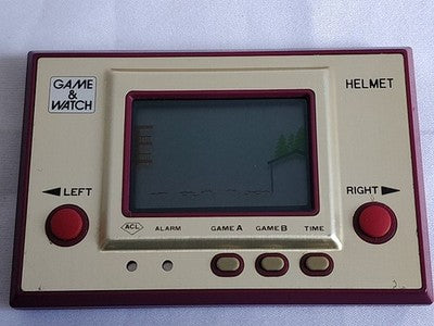 Vintage Nintendo Game and Watch Helmet LSI Screen Handheld Game Japan Working