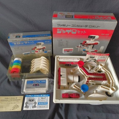 Nintendo Famicom Robot Gyro Set and Block Set Accessories Boxed Complete Japan