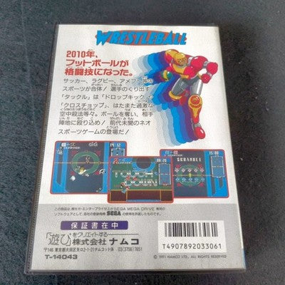 Namcot Wrestleball Sega Mega Drive Cartridge Complete Set Working Rare Japan