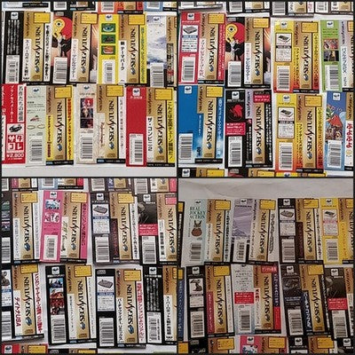 SEGA Saturn Game Spine OBI Card Lot of 150 Japan Rare Paper Collectible Set