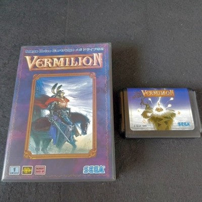 SEGA Vermilion Mega Drive Cartridge Only Working No Manual Rare Japan Import