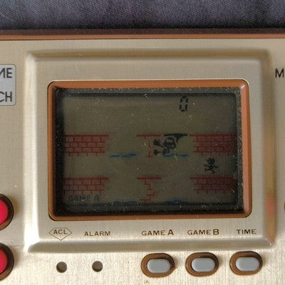 Nintendo Game and Watch Gold Manhole Boxed Complete Set Working Japan Import