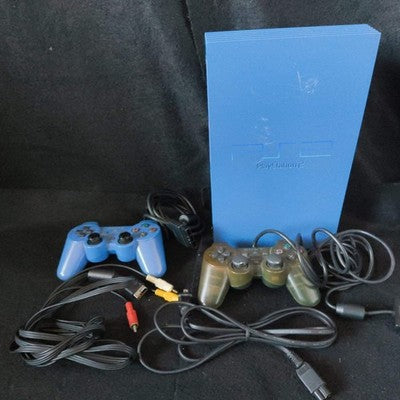 Sony PlayStation 2 Blue Color Console PS2, w/ Accesorries, Region-J, SCPH-39000