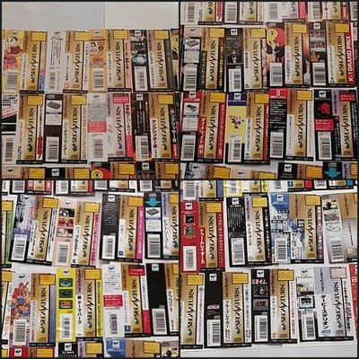 SEGA Saturn Game Spine OBI Card Lot of 150 Japan Rare Paper Collectible Set