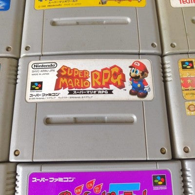 Super Famicom SFC Game Cartridge Bulk Lot of 9 Super Mario World RPG Kirby Japan