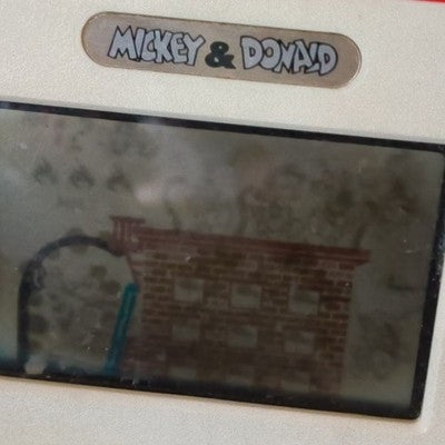 Game & Watch Mickey & Donald DM-53 Nintendo Faded LCD No Battery Cover Rare
