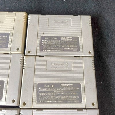Super Famicom SFC Game Cartridge Bulk Lot of 9 Super Mario World RPG Kirby Japan