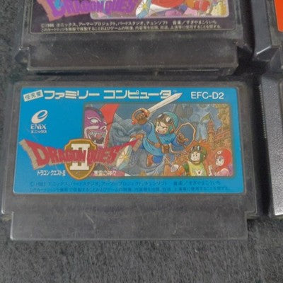 Dragon Quest 1, 2, 3, 4 Series Famicom FC NES Cartridges set, Working, Japan