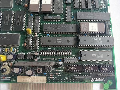 Gokuraku Chuka Taisen Taito JAMMA Arcade PCB Board Manual Inst Card Set Working